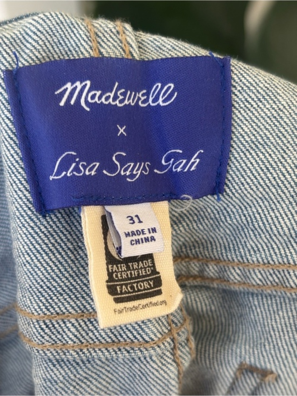 Lisa Says Gah Braided-Waist Denim Shorts - Blue - Picture 3 of 5